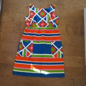 Vtg Malia Honolulu Sheath Mini Dress Multicolor Womens Est SZ Small